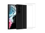 Hülle Galaxy S22 Ultra und 2 schutzfolien - Silikon - Schwarz