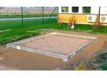 Fundamentrahmen VITAVIA "6700", schwarz, B:254cm H:6cm T:254cm, Stahl, Gartenhaus-Fundamente