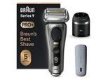 Elektrorasierer BRAUN "Series 9 Pro+ 9575cc", grau, Elektrorasierer, Precision ProTrimmer