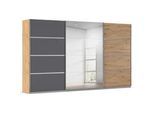 Kleiderschrank RAUCH "Schwebetürenschrank OTTO ́s Choice Garderobe Schrank TOP ANGEBOT Avola", grau (eiche artisan, graumetallic), B:360cm H:229cm T:62cm, Holzwerkstoff, Schränke, mit eleganten Zierleisten in Chrom, Schwarz oder Weiß MADE IN GERMANY
