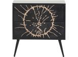 Kommode GUTMANN FACTORY, schwarz, B:58cm H:60cm T:40cm, Massivholz, Sideboards, Kommode