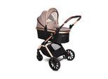 Lorelli Kinderwagen 2 in 1 Glory mit Adapter, Babywanne, umkehrbarer Sportsitz beige