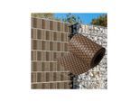NYVI Polyrattan Sichtschutzstreifen Privafence 255 x 19 cm - Sichtschutz für Doppelstabmatten Zaun Farbe:Braun;Anzahl:5