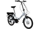 Tretwerk Chioni E Bike Faltrad 20 Zoll Elektrofahrrad Damen Herren 145 - 175 cm Pedelec Klapprad weiß
