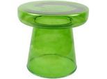 Ambia Home Beistelltisch , Grün , Glas , Uni , rund , konisch , 38 cm , Wohnzimmer, Wohnzimmertische, Beistelltische