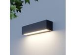 Lucande LED-Wandleuchte Lengo, 25 cm, anthrazit, down, 3000K