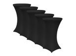 NYVI Stehtischhusse NYVIGala - Elastische Stretchhusse für Stehtische & Bistrotische Farbe:Schwarz;Größe:Ø 60-65 cm - 5er Set