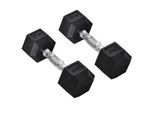 HOMCOM Gummi-Hantel Metall, Gummi