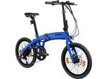 Tretwerk Akimbo Plus E Bike 20 Zoll Klapprad Elektrofahrrad 360Wh 155 - 190 cm blau