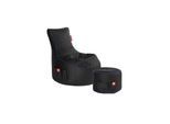 Gaming Sitzsack Bundle Classic - Arctic Hurricane (Schwarz/Blau)