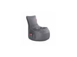 Gamewarez Gaming Sitzsack Classic - Kunstleder Granite Hurricane (Grau/Weiß)