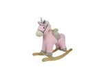 Chipolino Schaukeltier Einhorn Sound, weiches Plüsch, ab 18 Monaten, Haltegriffe rosa