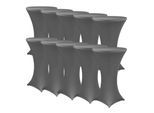 NYVI Stehtischhusse NYVIGala - Elastische Stretchhusse für Stehtische & Bistrotische Farbe:Anthrazit;Größe:Ø 60-65 cm - 10er Set