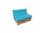 NYVI Palettenkissen Set SunLounge - Paletten Sitzkissen 120x80 cm + Rückenlehne 120x40 cm Farbe:Aqua;Variante:2-teiliges Set
