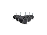 hjh OFFICE Stuhlrollen 5x ROLO FIX 10mm/50mm Metall, Kunststoff