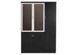 Büromöbel Büro Schrank Aktenschrank DORTMUND schwarz 2x0.42x1.2m Büro Homeoffice Arbeitszimmer