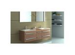 Jet-Line Badmöbel Set 2 Personen Waschtisch Badset ZÜRICH II Holzoptik zebra dunkel
