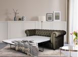 3-Sitzer HOME AFFAIRE "CHARENTE, optionale Schlafsofa, Chesterfield-Sofa, Bettfunktion", braun, B:198cm H:74cm T:89cm, 100% Polyester, Sofas, mit edler Knopfheftung und typischen Armlehnen, B/T/H 198/89/74 cm