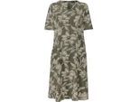 Baumwoll-Kleid, Druck khaki, 42