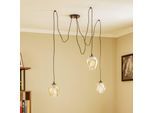 Pendellampe Starla, Glas amber, 3-flammig dezentral