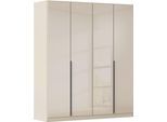 Drehtürenschrank RAUCH "Kleiderschrank Kleiderschränke Schrank Garderobe AGORDO mit Glasfront", beige, glas beige (champagner), B:181cm H:229cm T:54cm, Holzwerkstoff, Schränke, durchdachte Innenausstattung, in 6 Breiten und 2 Höhen MADE IN GERMANY