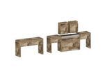 Sitzgruppe INOSIGN "Praktika", beige (ahorn), B:290cm H:45cm T:25cm, FSC-zertifizierter Holzwerkstoff, Sitzmöbel-Sets, Essbank, Je Bank ausziehbar bis 290 cm