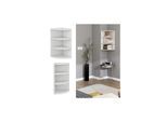 Oskar-Store Eckregal Fabienne, 60 x 30 cm, Weiß, hängendes Bücherregal mit 3 Fächern