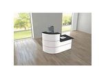Theke Cento 2, bestehend aus 90 Grad Eckelement und gerader Theke, mit Seitenblenden
