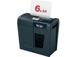 Rexel Secure X6 Aktenvernichter P4, Partikelschnitt 4 x 40 mm, 10 l, 6 Blatt Schnittleistung, Anti-Papierstau-Technologie, schwarz