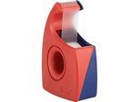 TESA Klebefilm-Handabroller Easy Cut, 33 m x 19 mm, rot/blau