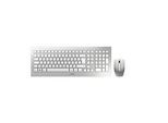 Funktastatur mit Maus Cherry DW 8000, QWERTZ, 1000/2000 dpi, Reichweite 10 m, inkl. Empfänger & Batterien, weiss-silber