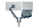 Laptop- Monitorarm Leitz Ergo Dual, für 2 Displays bis 32" & Notebooks bis 17", dreh- und neigbar, höhenverstellbar, Kabelführung, VESA, dunkelgrau