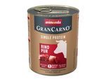 animonda GranCarno Single Protein Nassfutter Hund Adult, Rind pur 12x800 g