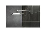 Herzbach Living Spa iX square Wandarm 17.960350.2.09 350 mm, für Regenbrause, Rosette 70x70mm, Edelstahl gebürstet