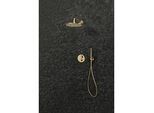 Herzbach LIVING SPA Wandarm 420mm 70 30.960420.1.03 rund gewinkelt PVD Gold