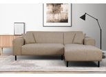 Ecksofa HOME AFFAIRE "ARROS L-Form mit Wellenunterfederung, Maße B/T/H: 235/163/81 cm", grau (taupe), B:235cm H:81cm T:163cm, 100% Polyester, Sofas, Ecksofa, incl. Zierkissen, mit Recamiere rechts/links bestellbar, auch in Cord