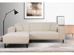 Ecksofa HOME AFFAIRE "ARROS L-Form mit Wellenunterfederung, Maße B/T/H: 235/163/81 cm", beige (creme), B:235cm H:81cm T:163cm, 100% Polyester, Sofas, Ecksofa, incl. Zierkissen, mit Recamiere rechts/links bestellbar, auch in Cord