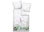 Bettwäsche JANINE "modern art S42127-09", bunt (multicolor), B/L: 135cm x 200cm, 1 Stk., 1 Stk., Mako-Satin, B/L: 80cm x 80cm, Mako-Satin, Obermaterial: 100% Baumwolle, Bettwäsche, Bettwäsche, mit Reißverschluss