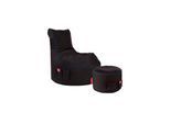 Gaming Sitzsack Bundle Classic - Fabric Arctic Blizzard (Schwarz/Blau)