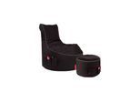 Gaming Sitzsack Bundle Classic - Fabric Cosmic Lightning (Schwarz/Grau)