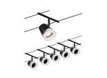 Paulmann Cone Seilsystem Basisset 5fl. schwarz mat