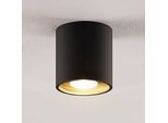 Lindby Parvin Aluminium-Downlight, rund, schwarz