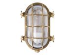 Wandlampe Tortuga oval 22,5cm messing natur/klar