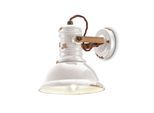 Keramik-Wandlampe C1693 im Industrie-Stil weiß