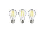 LED-Filament E27 5W 3.000K 1060 Lumen klar 3er-Set