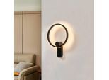Lucande LED-Wandlampe Yekta, indirekt, schwarz, dimmbar