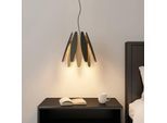 Lucande Lounit Hängelampe, schwarz-gold, 1-flammig