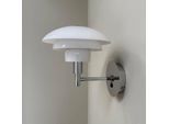 Dyberg Larsen Wandlampe Morph, opal/chrom, Breite 21 cm