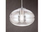 Hängeleuchte Richard, Metall nickel, Glas klar