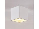 Lindby Parvin Aluminium-Downlight, eckig, weiß